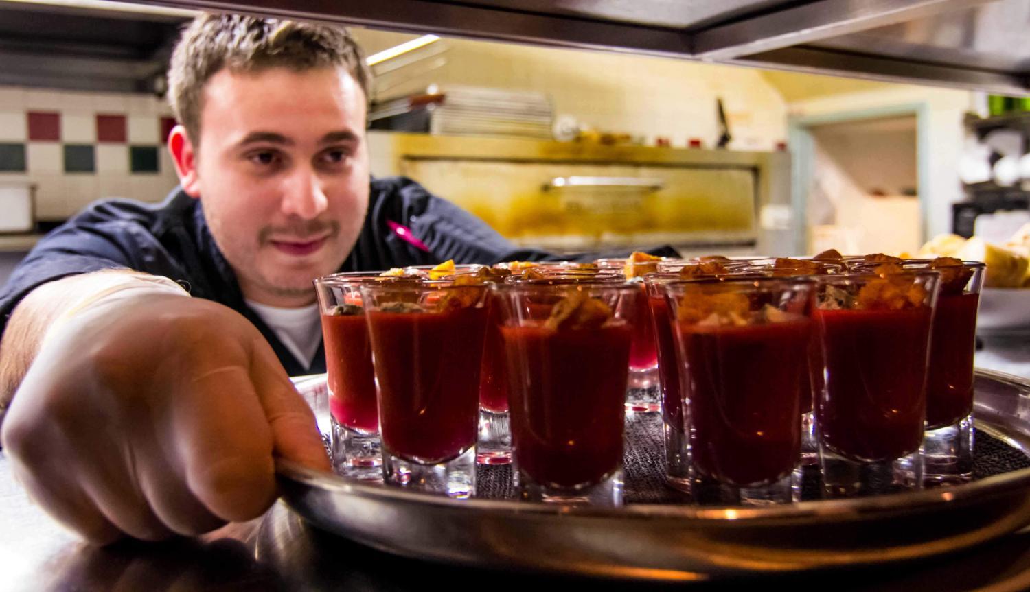 gazspachoshots Canela Bistro & Wine Bar